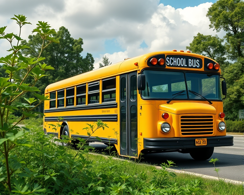 school bus, parsley